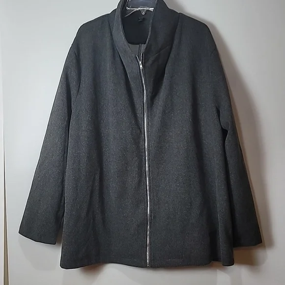 Emery🌹Rose Gray Full Zip-up Jacket 4XL - Picture 2 of 10